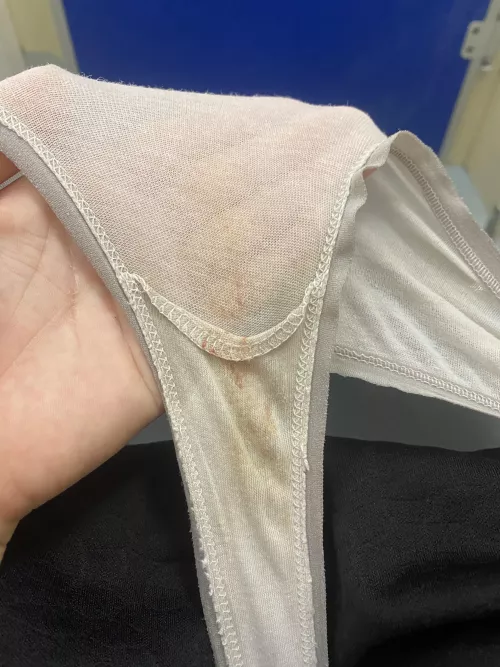 Sweaty stained gusset after my spin class 🥵