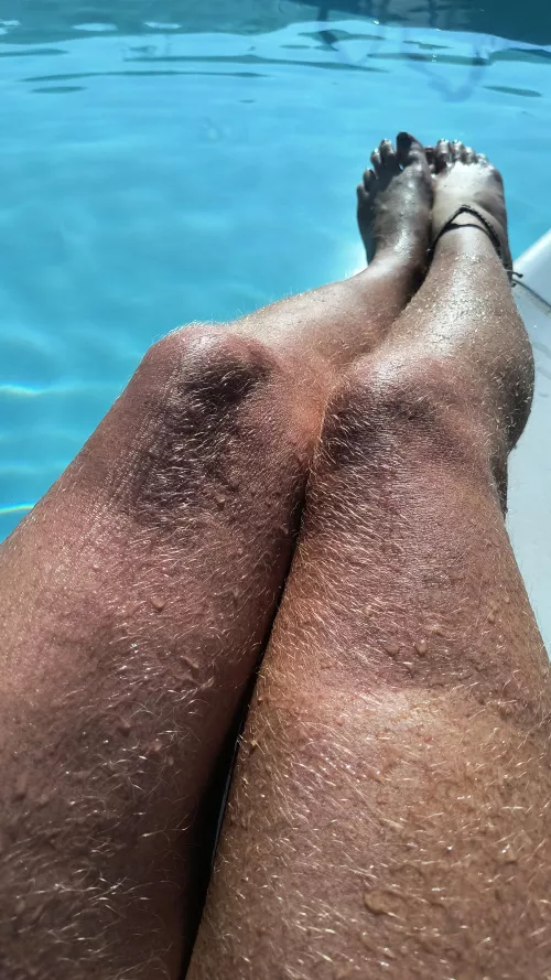 Would your cum stick on my hairy legs