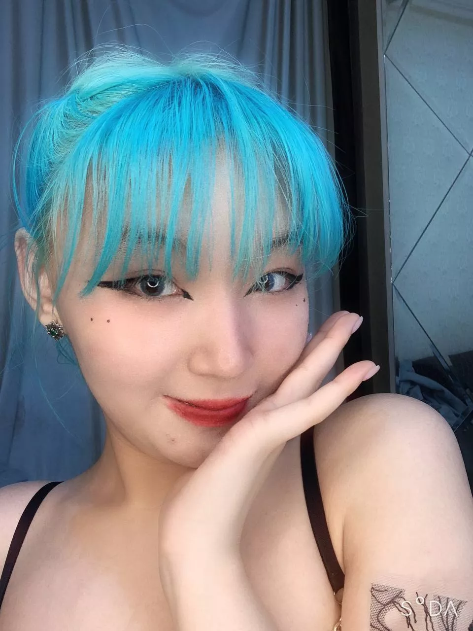 A neon haired girl waiting for you at home can solve all your problems