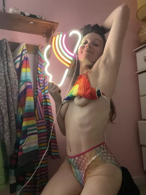 Flat little boobs at the end of the rainbow