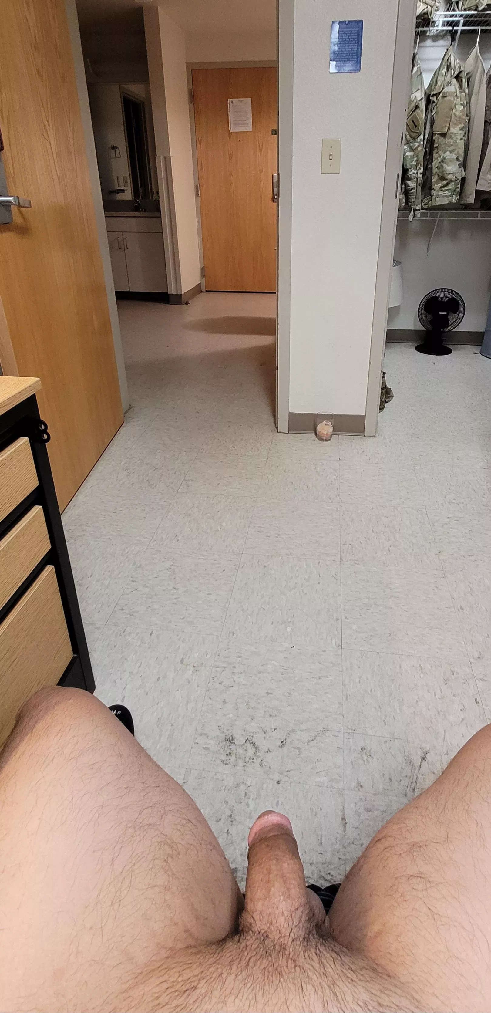 If only my roommate would walk in....