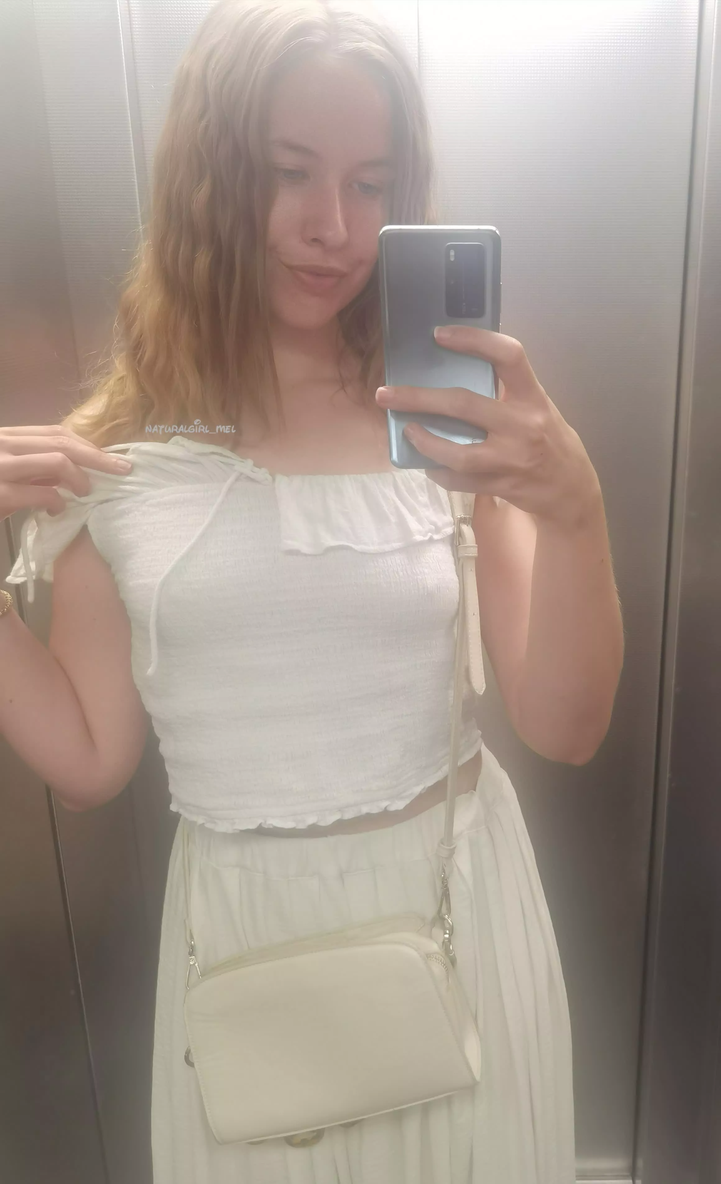 In the elevator and ready to shock my neighbors