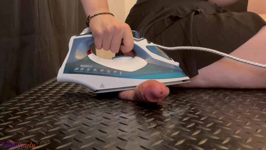 Ironing his balls๐