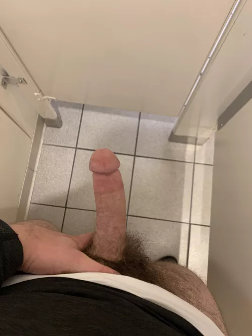 Jerked off in a stall at work