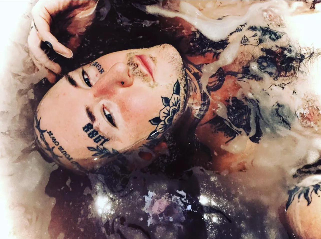 Just a wholesome non naked pic in a Lush bath