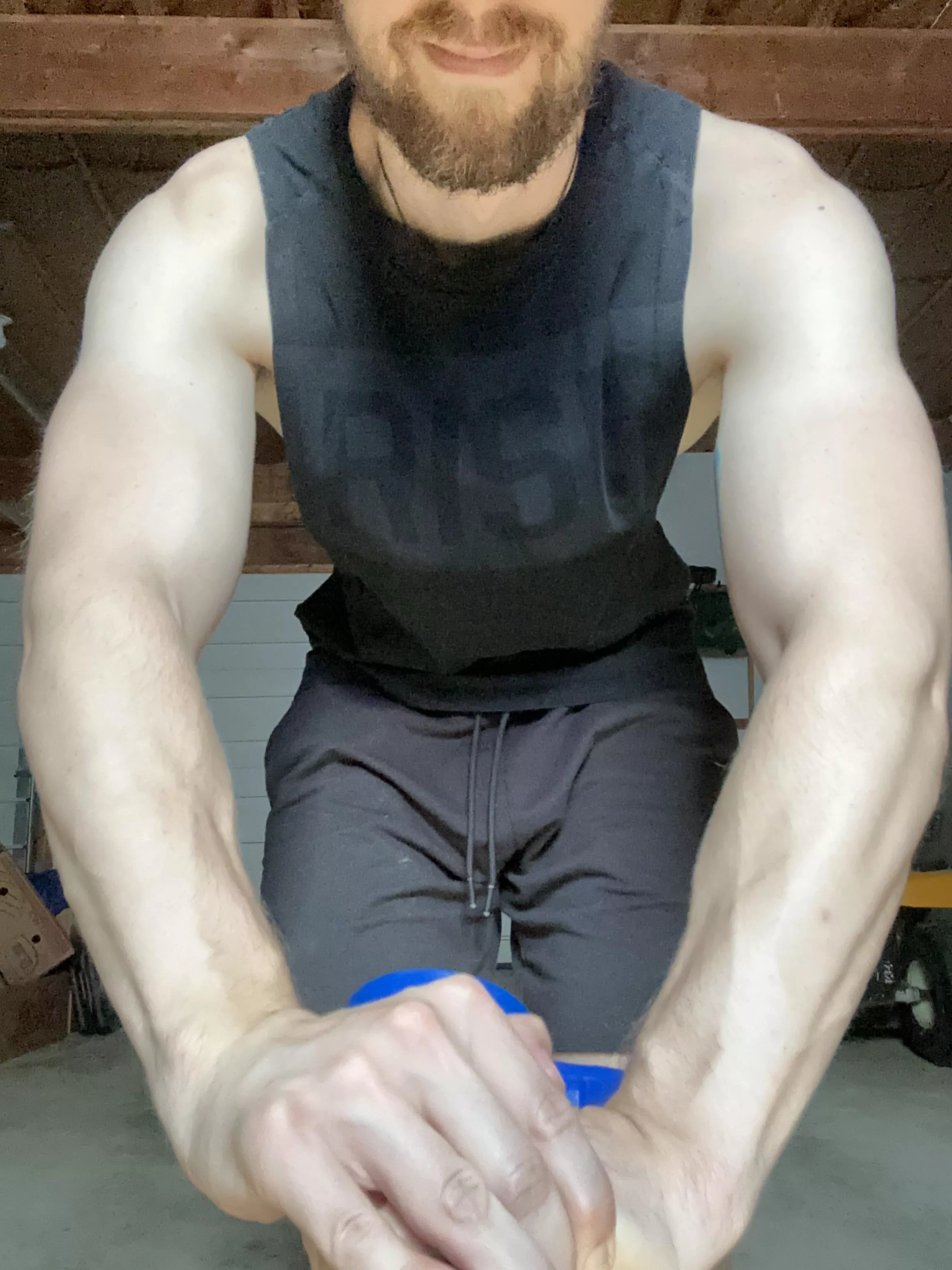 Letting the rest of my arms provide an assist here