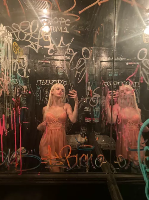 Me in the bathroom at the college bar my freshman year