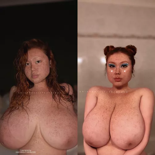 [OC] natural vs makeup! which one is prettier?