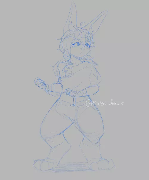 (Art by me) finished a little furry study!!