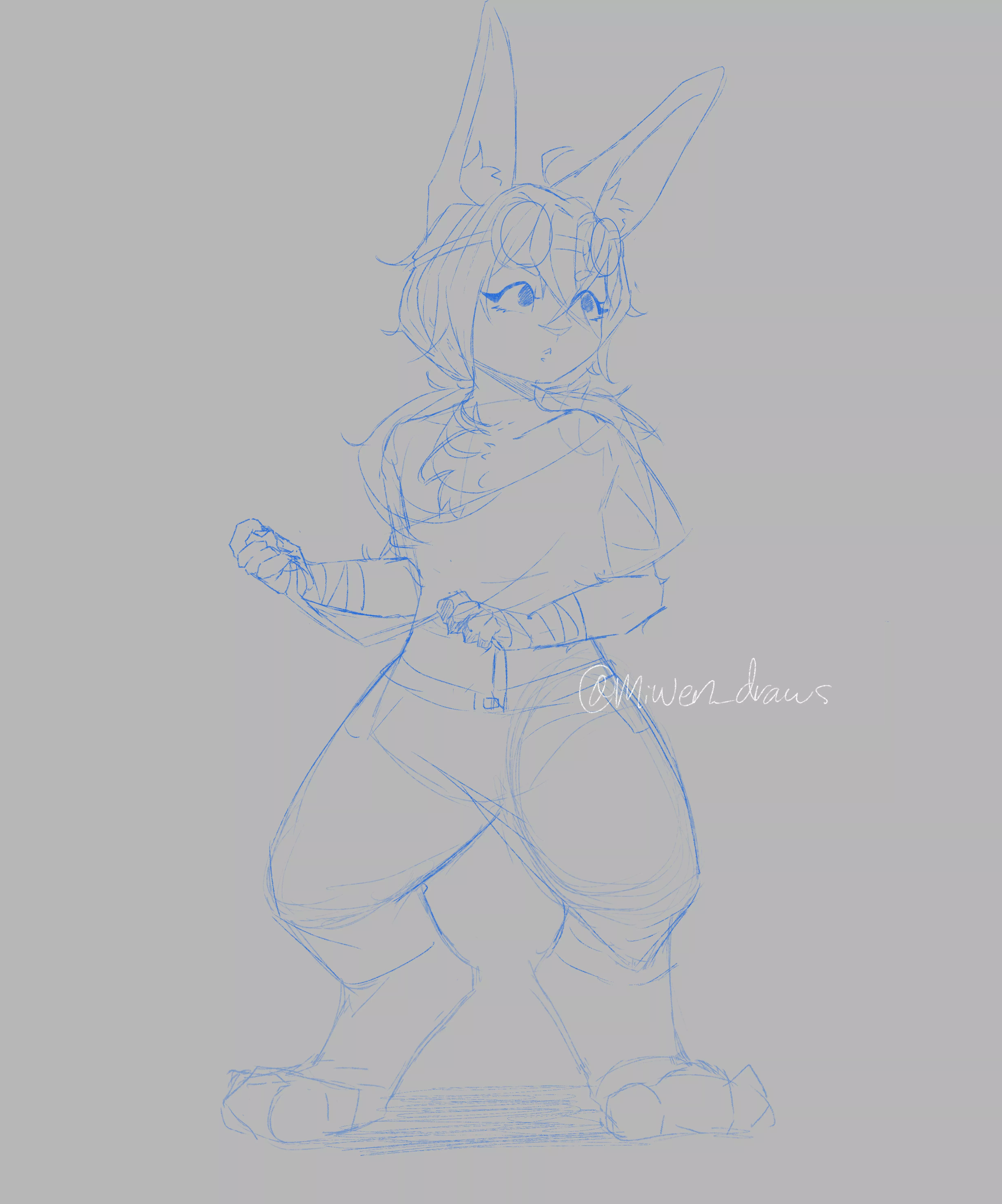 (Art by me) finished a little furry study!!