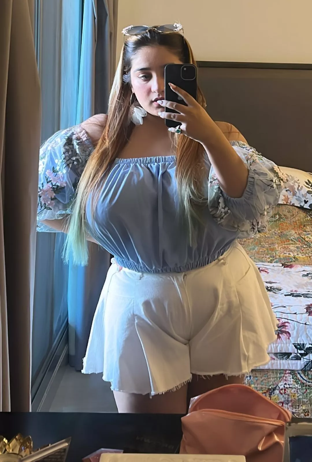 Cutie with huge hangers