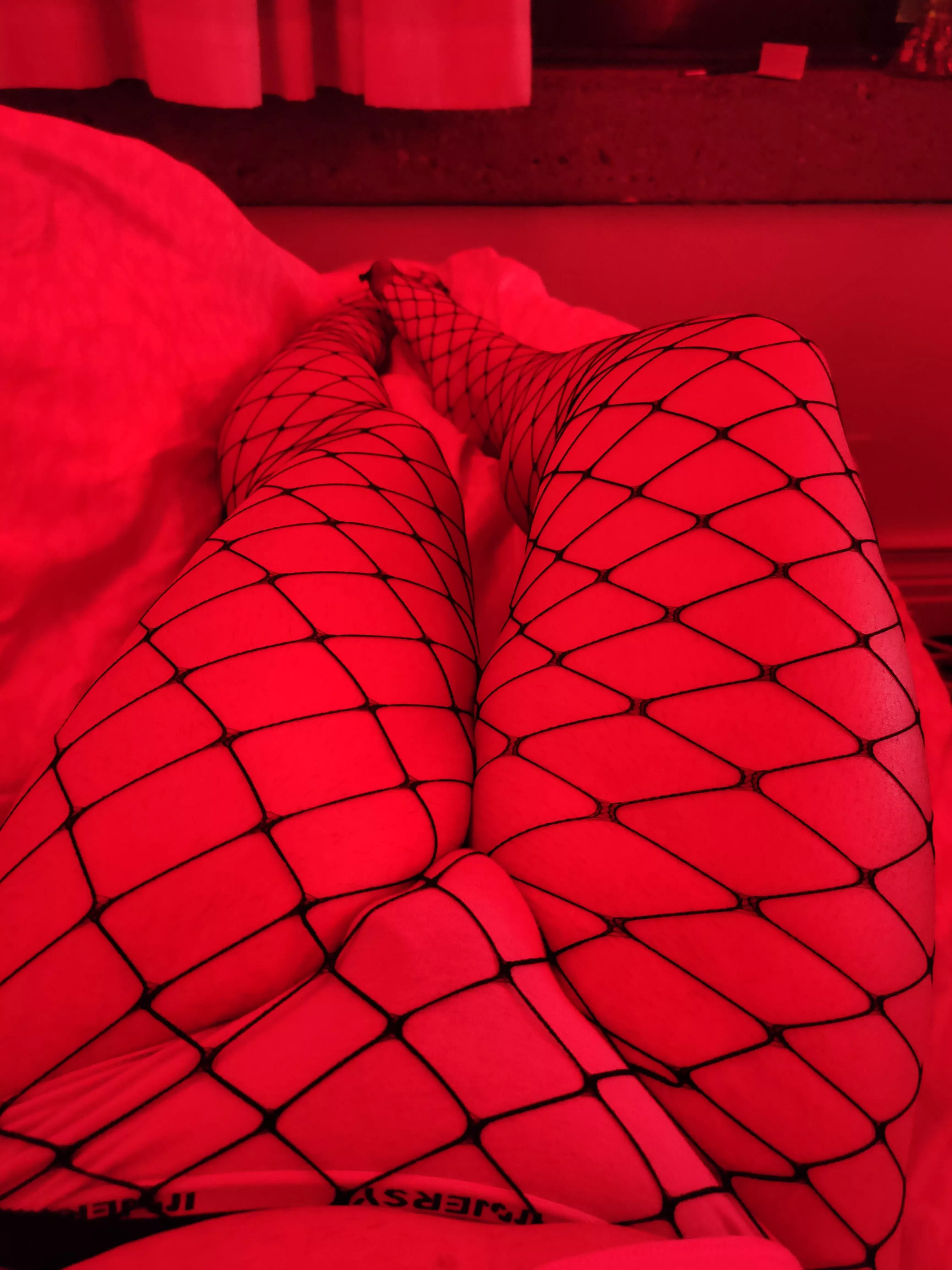 Feeling frisky in fishnets