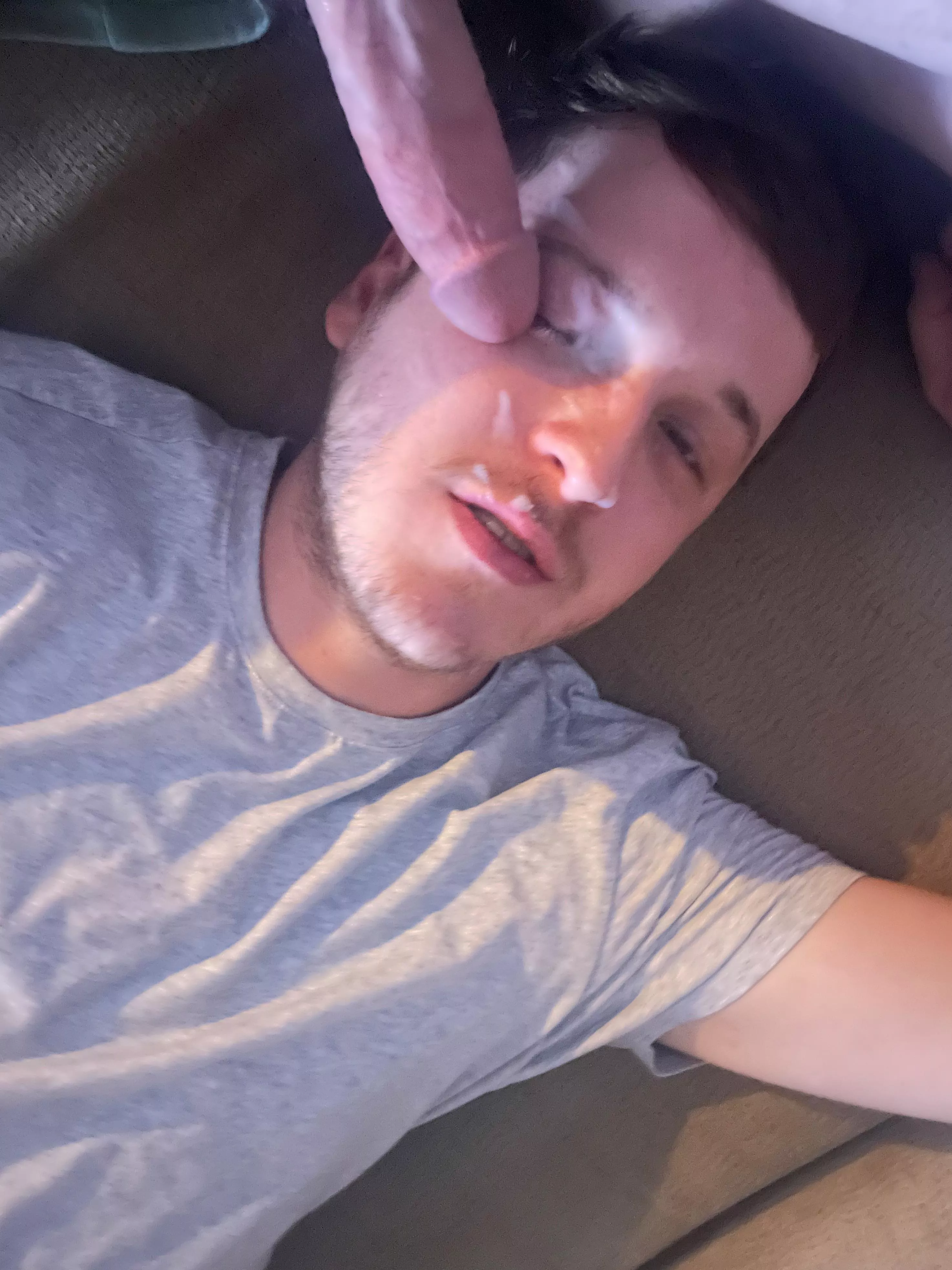 He loves to cum in my eye