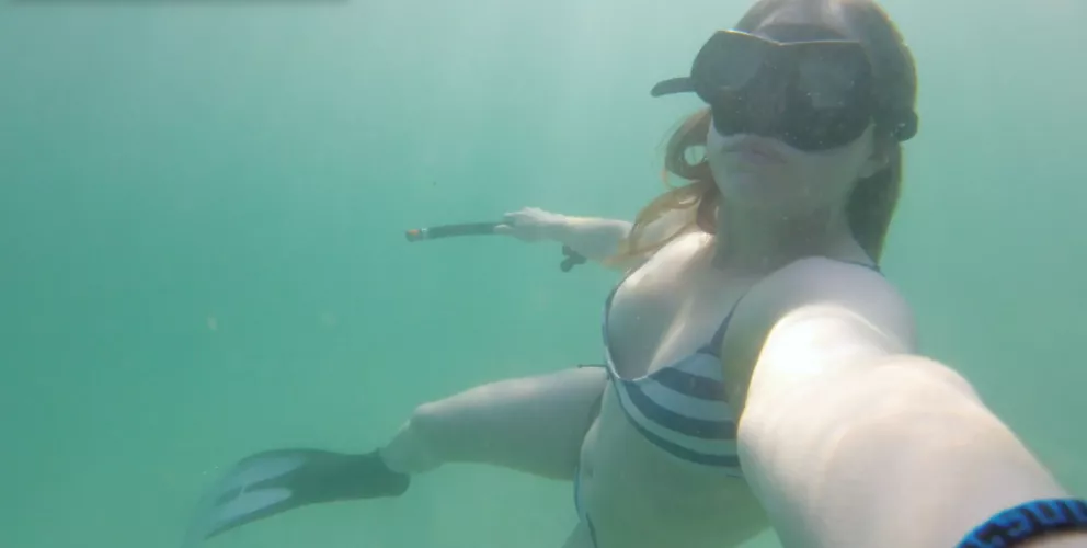 I can hold my breath for a really long time especially with my mask on.