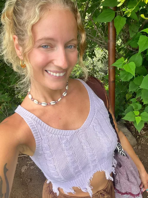 I love going braless in this top