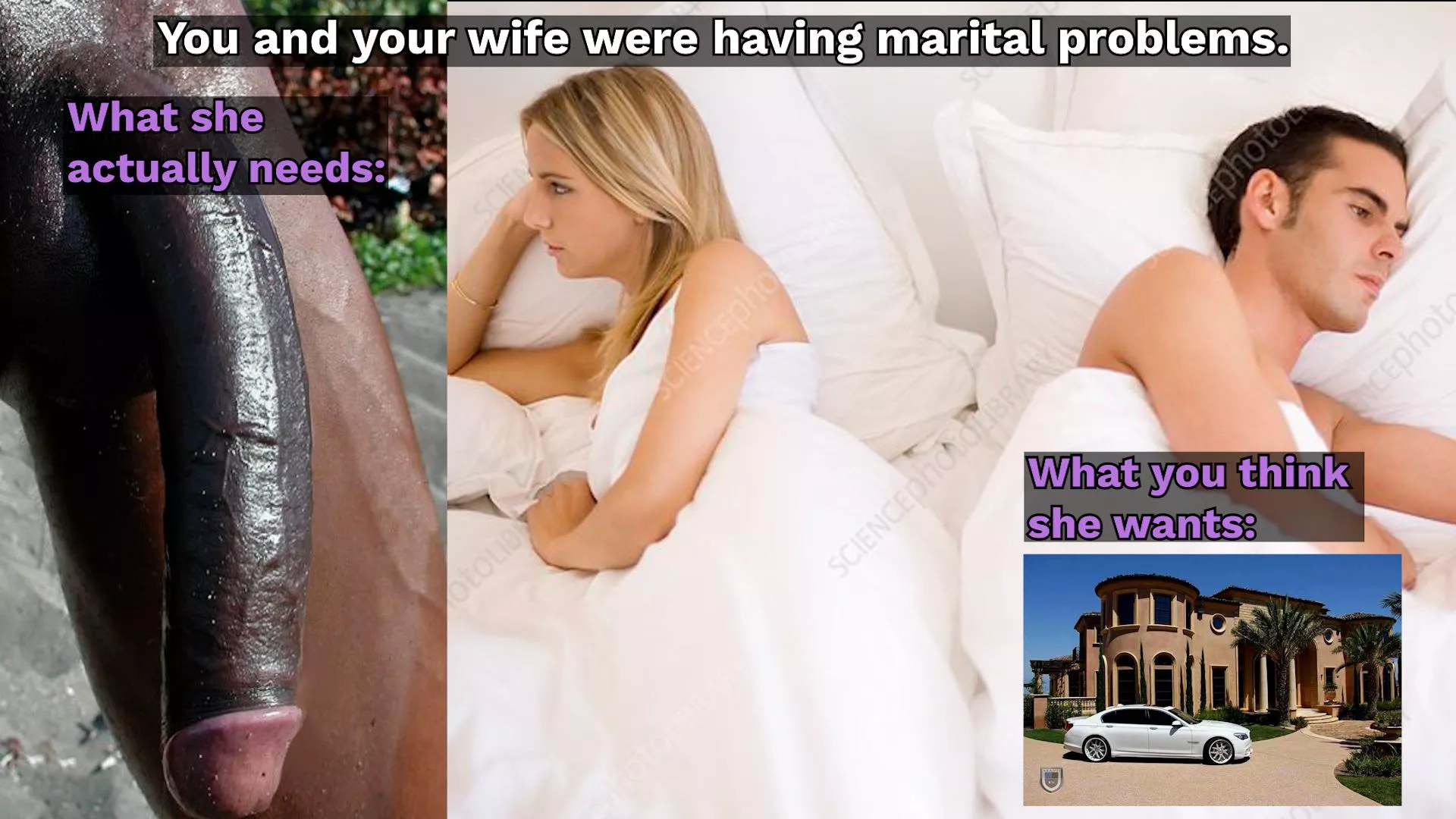 It's not about the size of your house that will make your wife fulfilled...