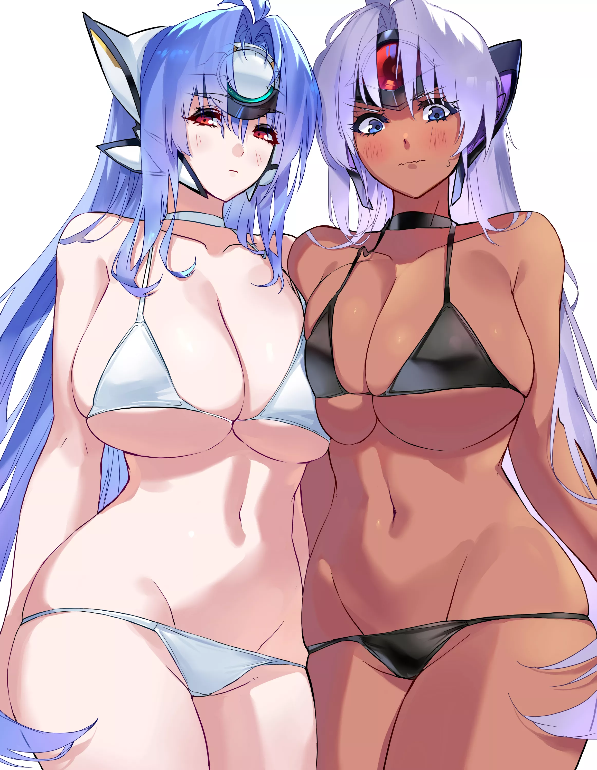 Kos-Mos and T-elos in bikinis
