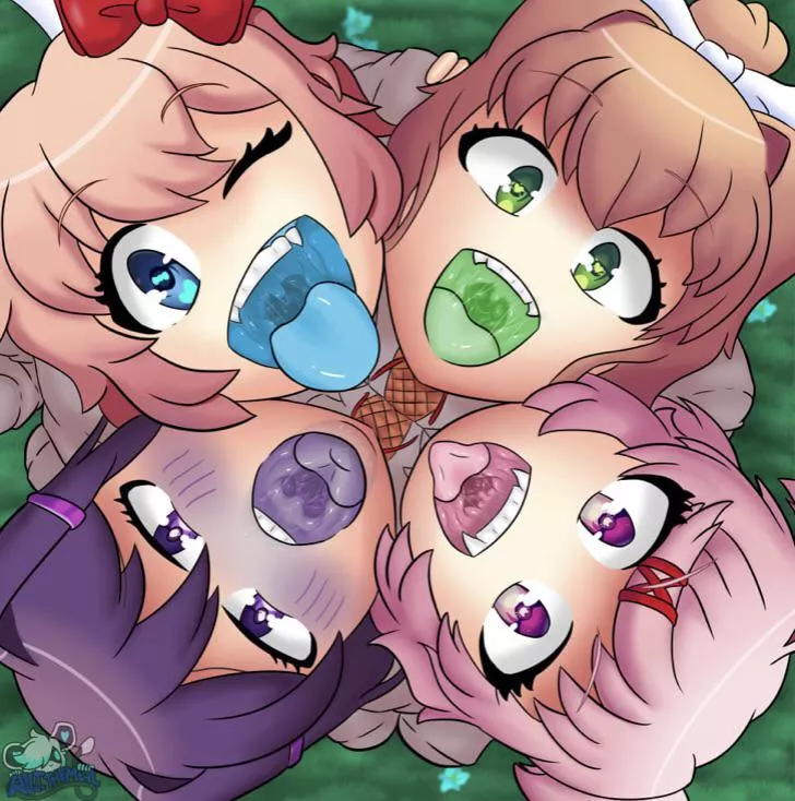 Me and my friends after ring pops (Artist: allithemeal)