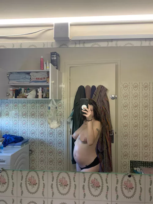 Mommy is waiting in the bathroom