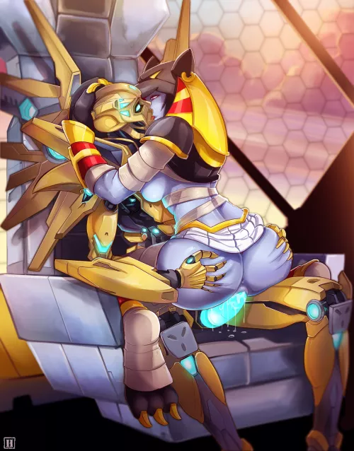 Mummy and robot (hmage)