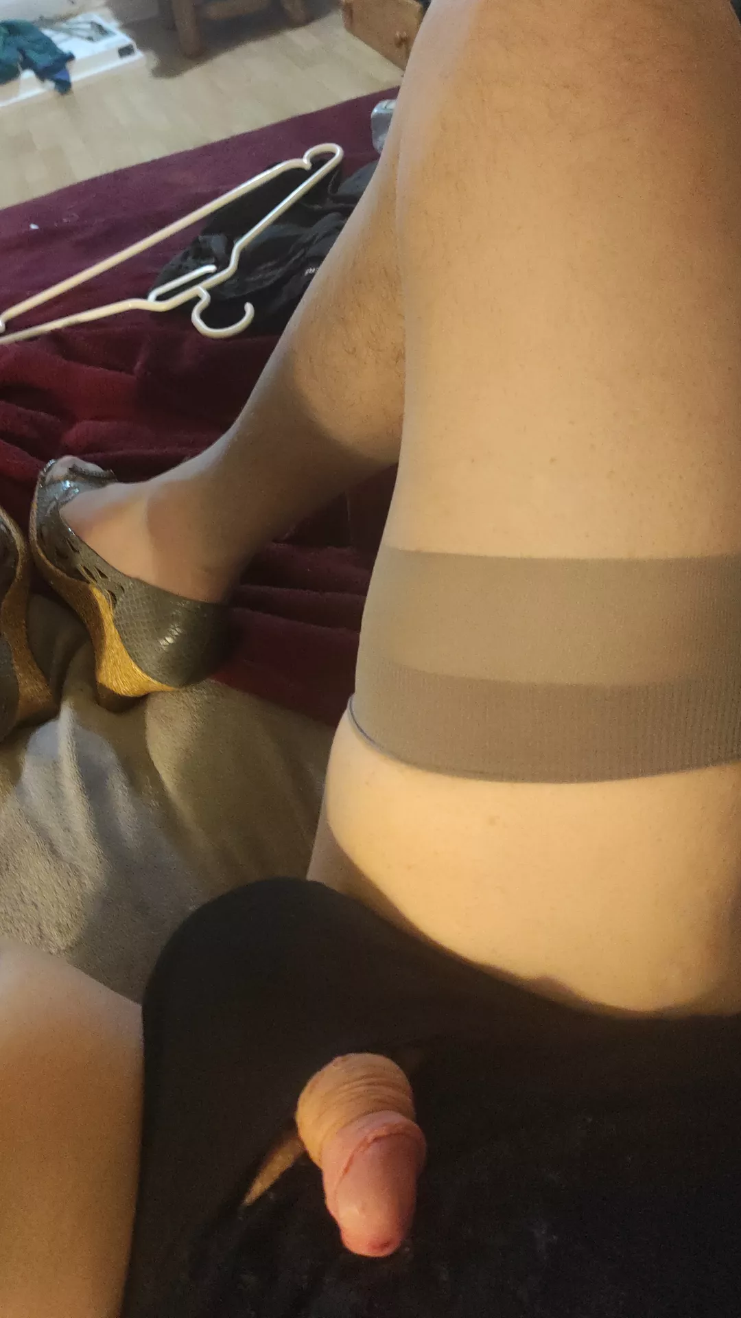 Panties dicklett ,new stockingand heels