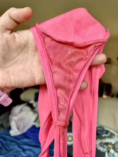 Soaking wet with a small skid! My horniness is making herself known 😈😈