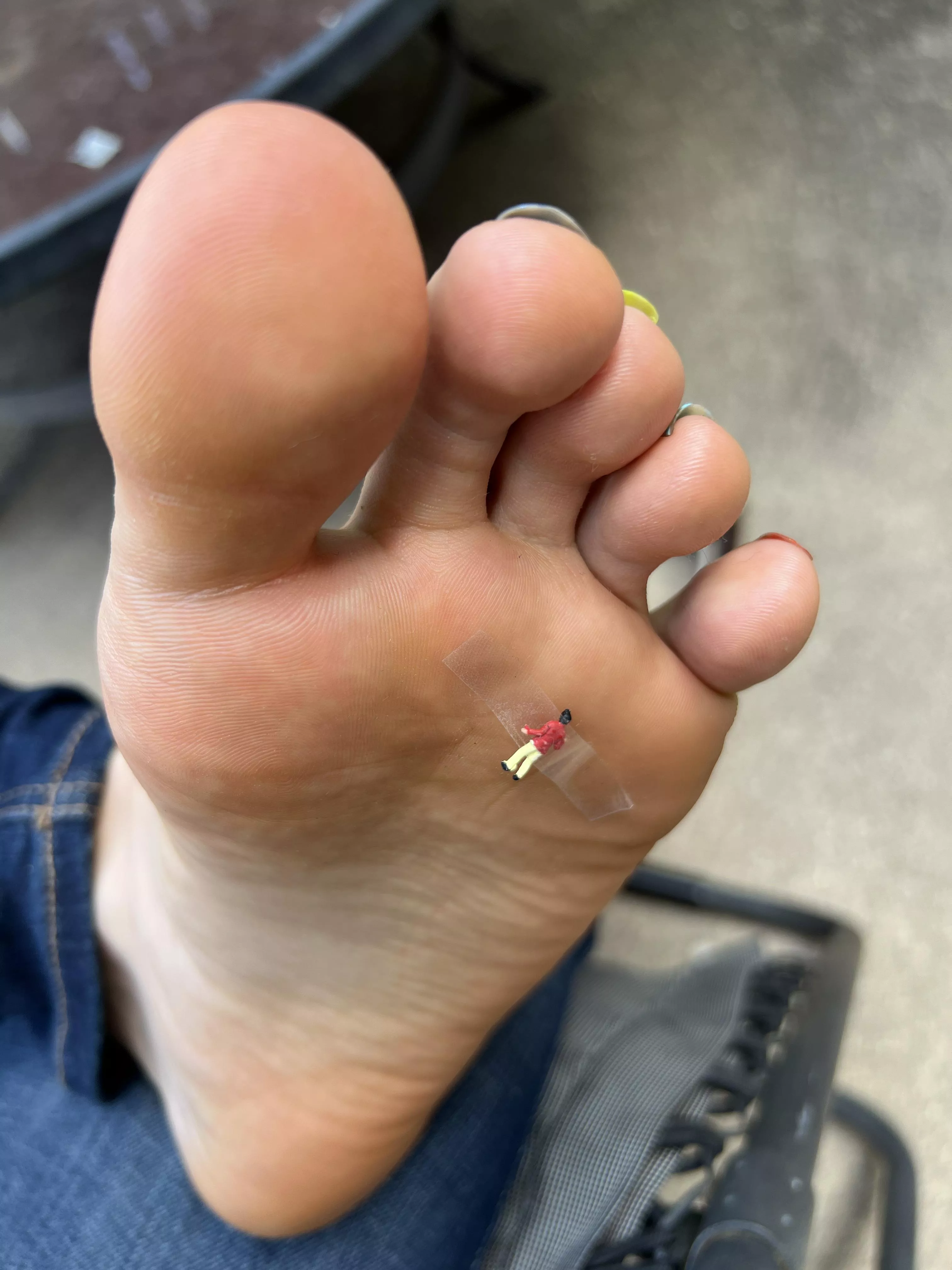 With a little guy on for a ride. Punishment actually.