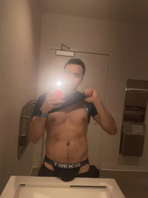 95% if the time I'm wearing a jock. Even at work. 😏