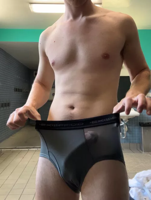 Bulging after the gym shower