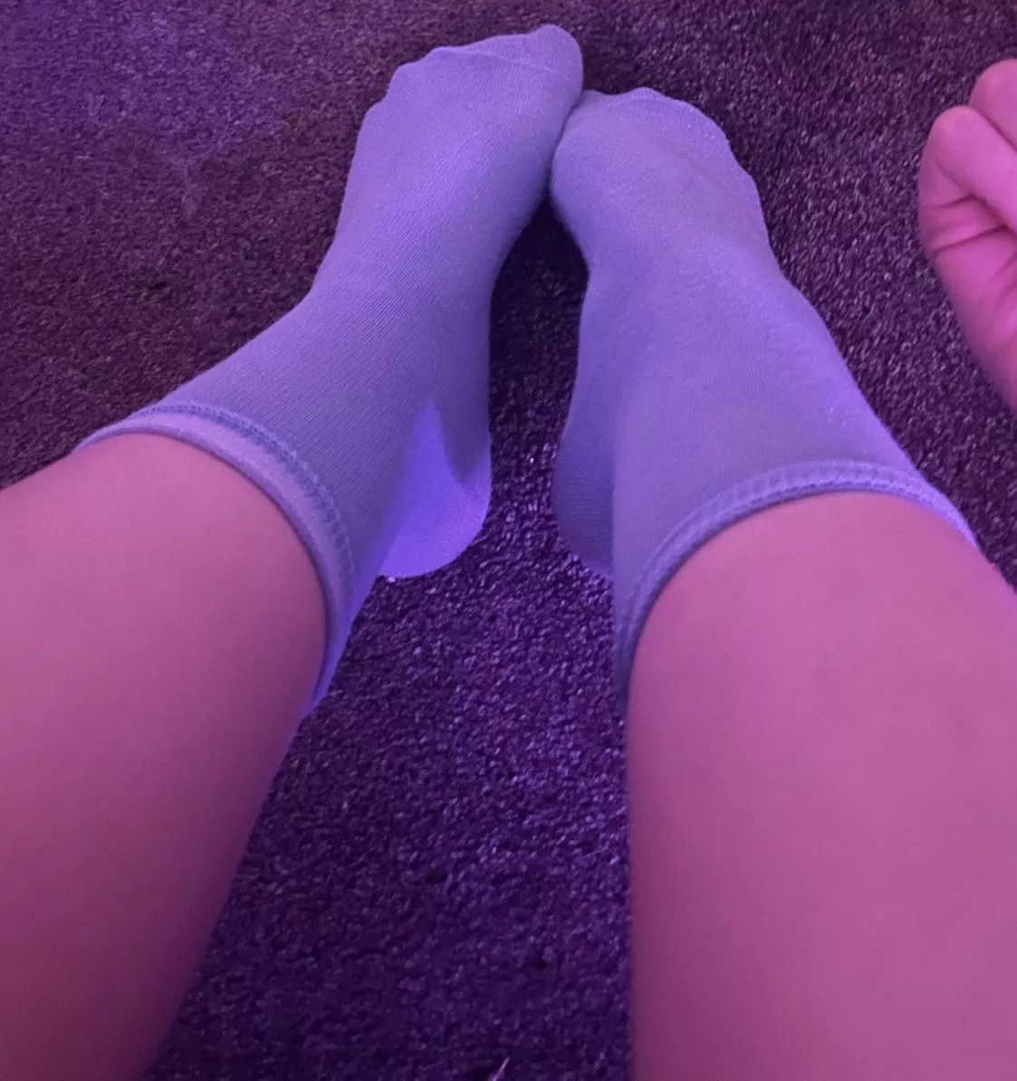 Close up of my pretty blue socks x [F] 19 (NSFW)