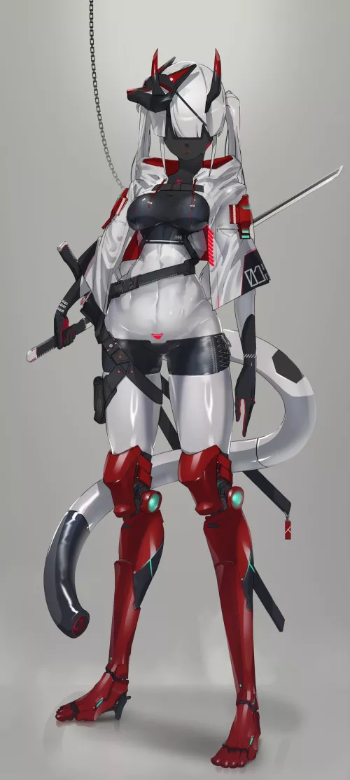 Cyborg assassin, ready to kill or please at a moments notice...