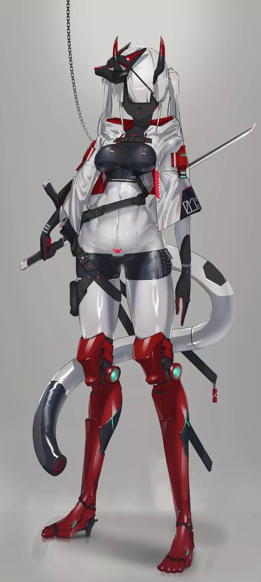 Cyborg assassin, ready to kill or please at a moments notice...