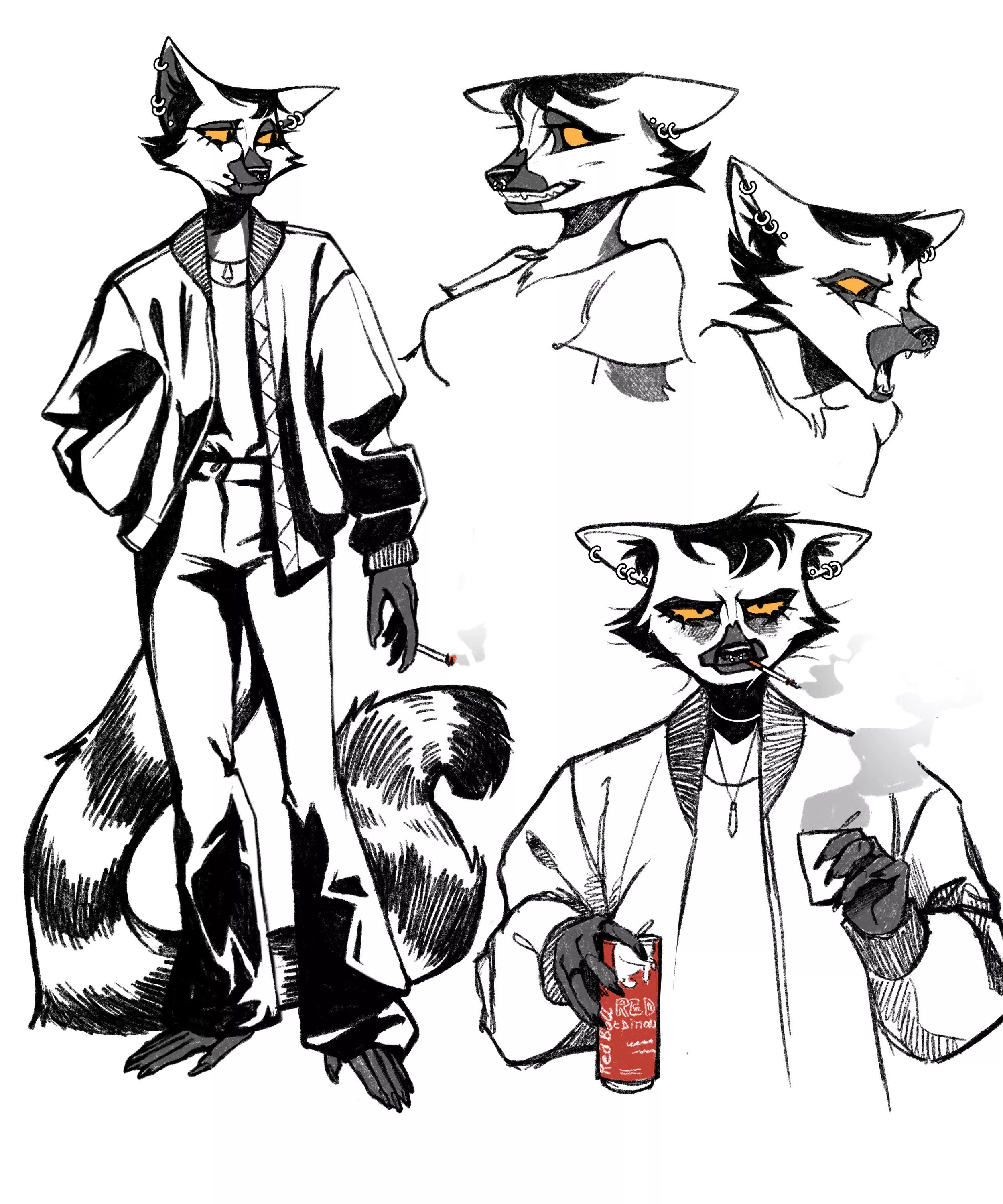 My fursona, which I’ll never finish to colour