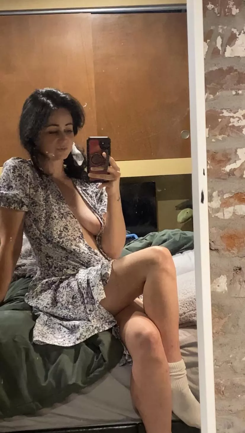 Oh no, my sundress came undone…