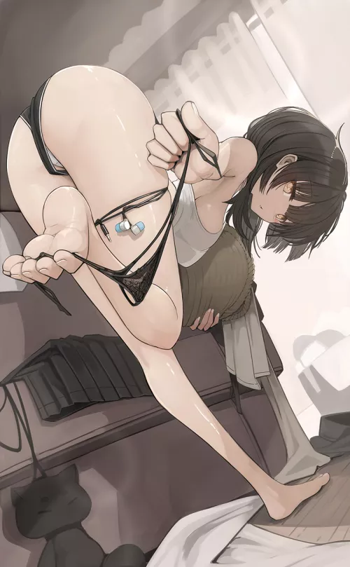 Picking up her panties [Artist's Original]