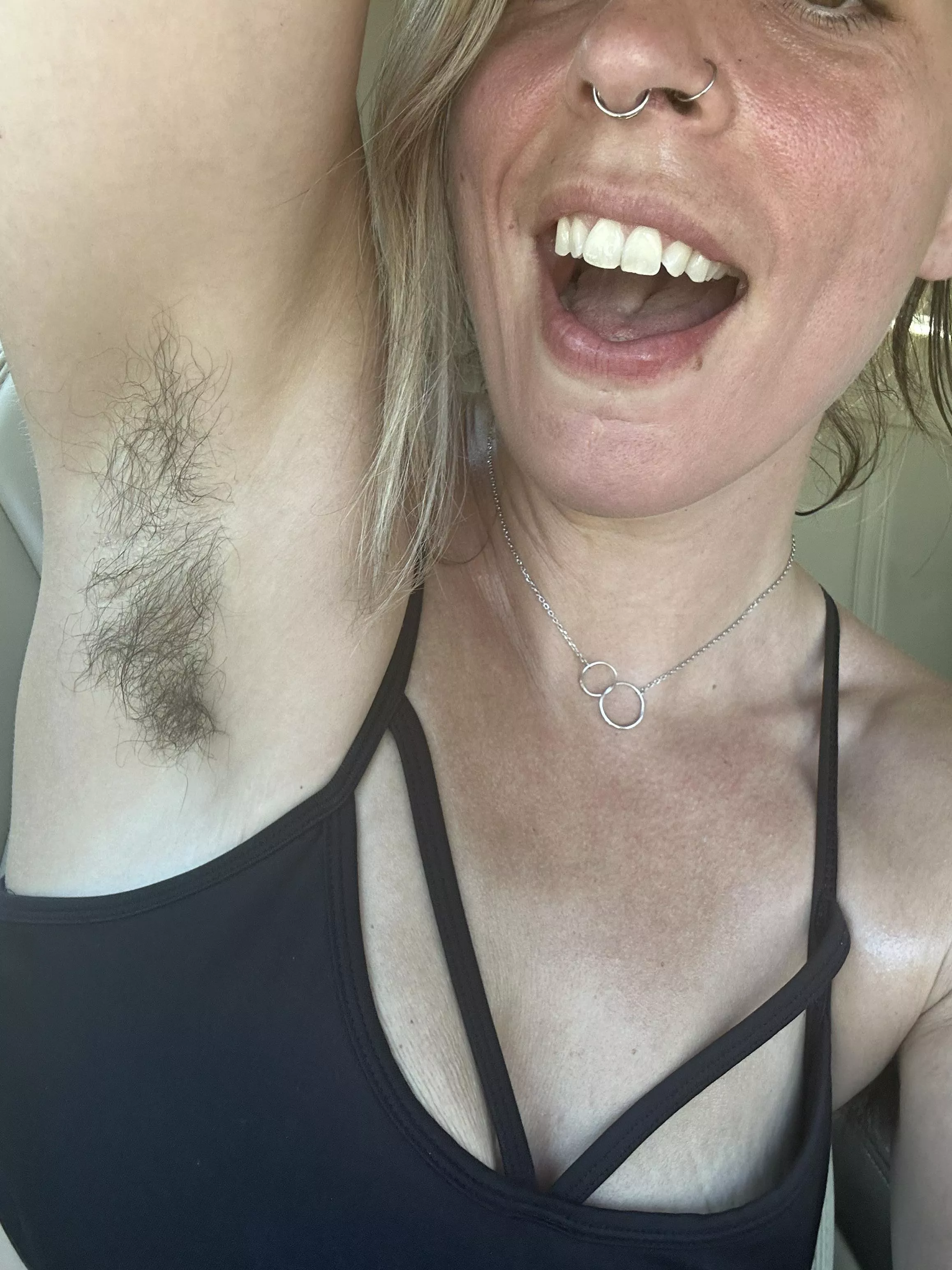 Super sweaty and red faced after a long bike ride in the 100 degree heat