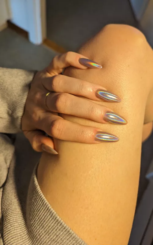 Wish I was digging my holographic nails into your skin...? 👀😈✨