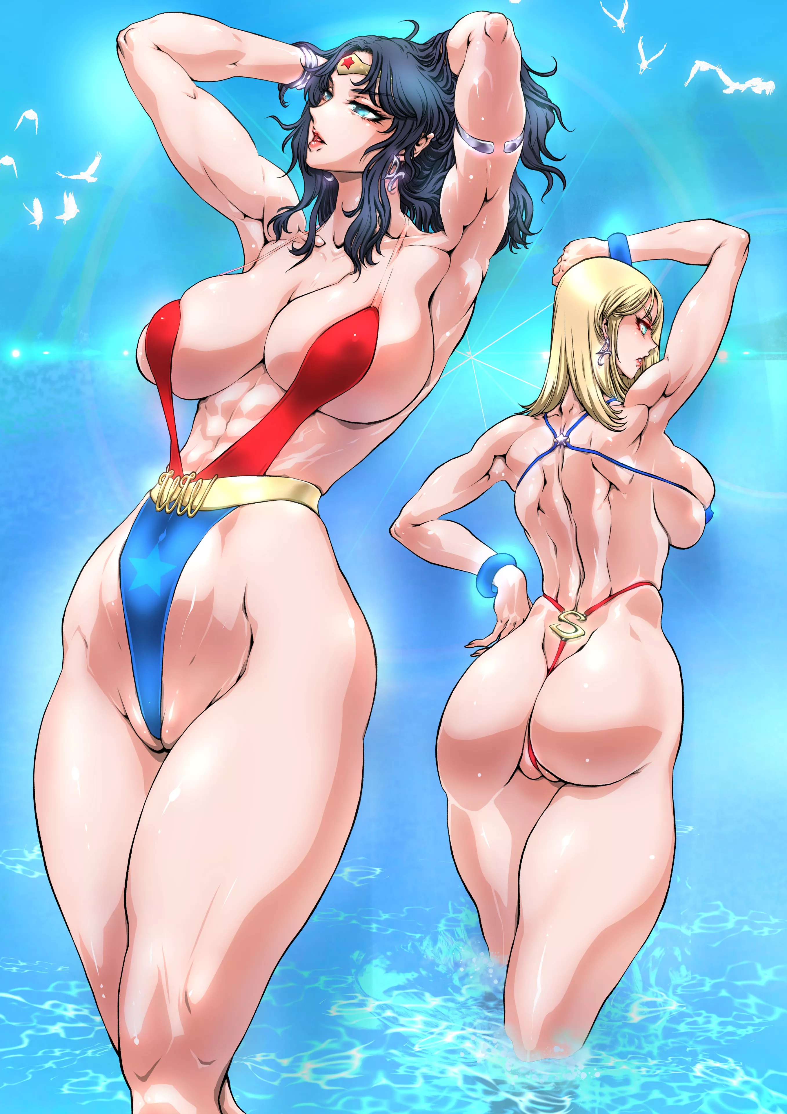 Wonder Woman & Super Girl [Artist: Yuriai]