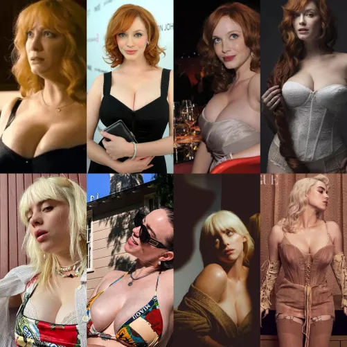 Christina hendricks and Billie ellish make for two of the best busty babes