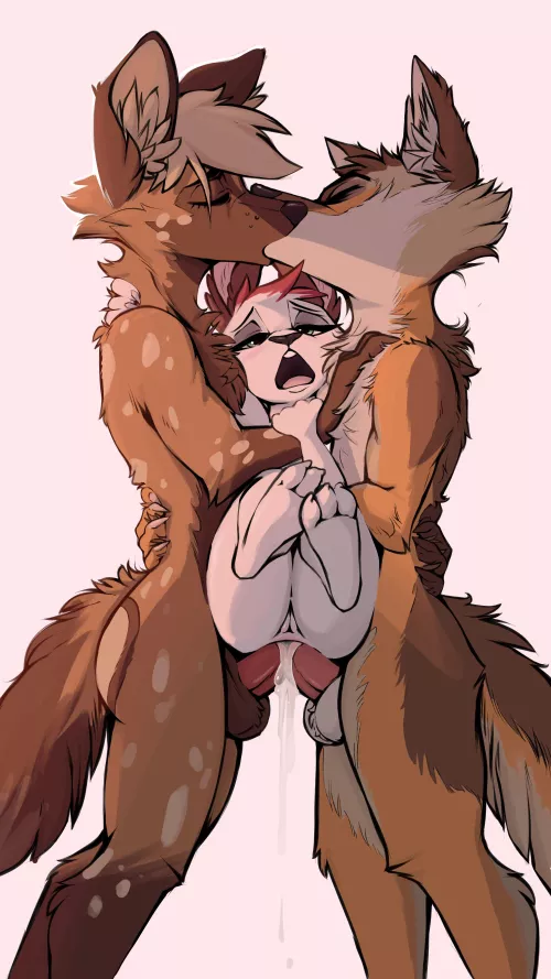 Fun anal threesome~ [MMF] (SamurShalem, juantriforce, EngineTrap)