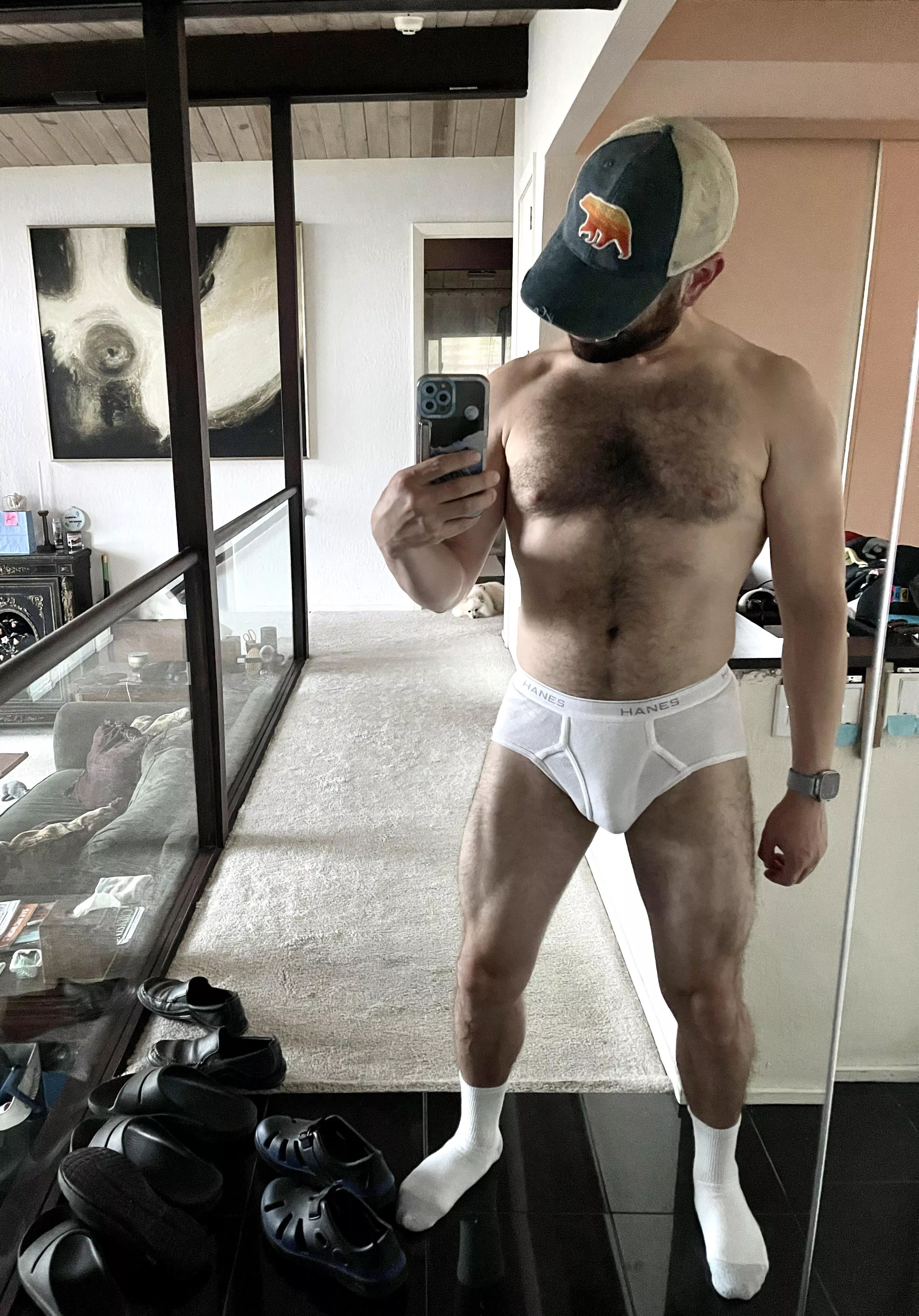 Getting ready for a morning walk