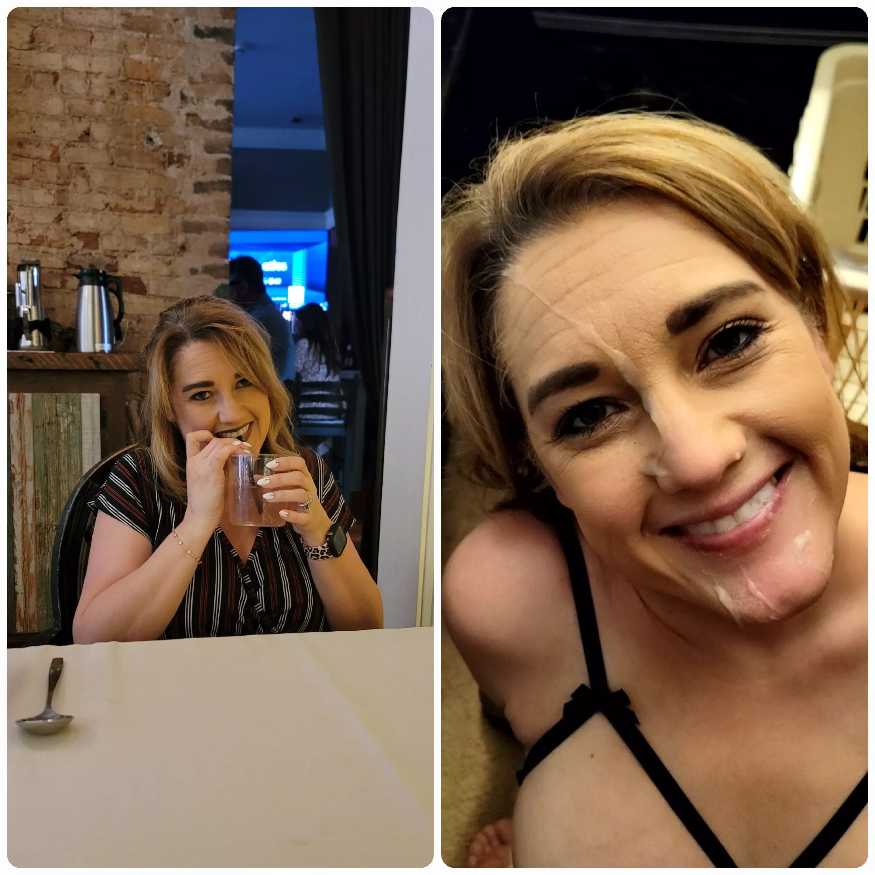 I love date nights ☺️. I eat for free and I get treated like cum slut at the end 🤤😋