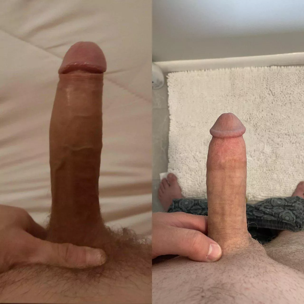 Me(left) vs. u/openwindow321 compared 😁 He thinks I make him look tiny - What do you think?