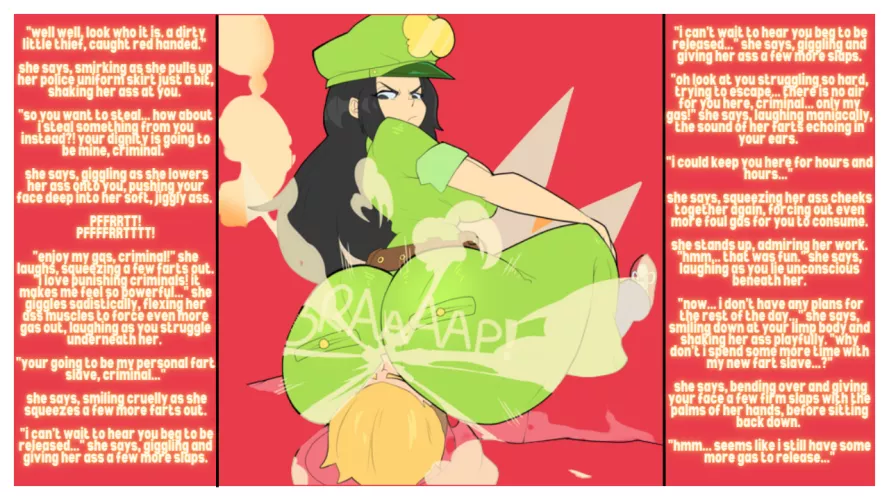 Turned Into An Officer's Fart Slave [ Farting ] [ Ass sniffing ] ( Artist : ReplusiveProto )