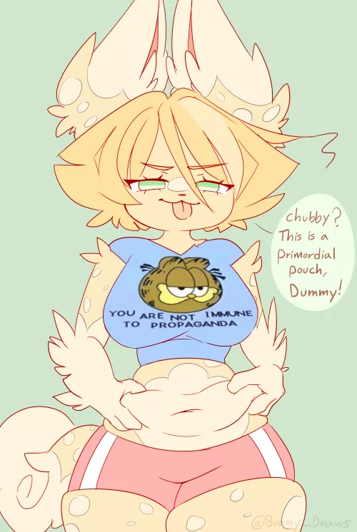 (Art by Me) She watches Netflix instead of doing pilates and is trying to make excuses