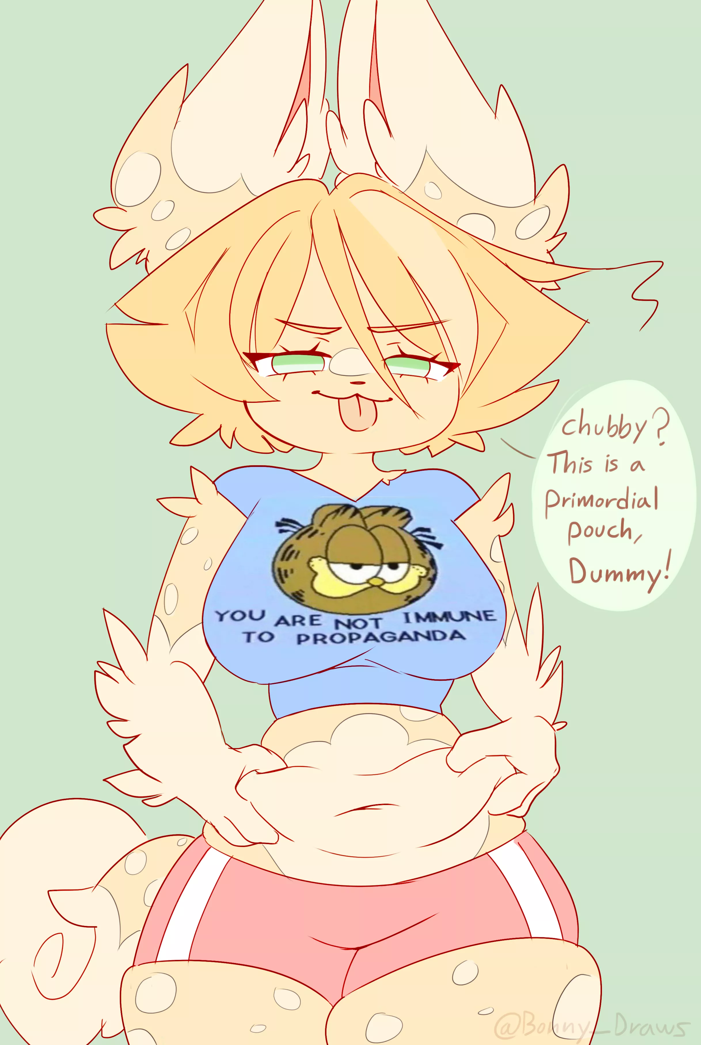 (Art by Me) She watches Netflix instead of doing pilates and is trying to make excuses