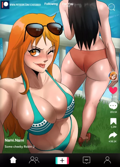 Cheeky Nami and Robin (EchoSaber)