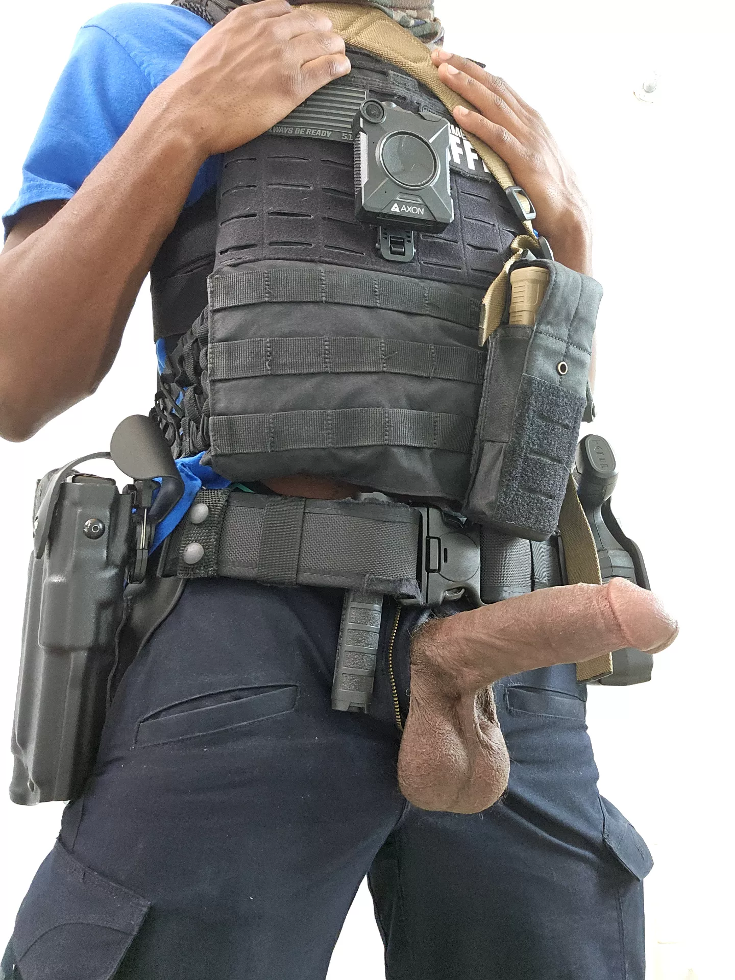 Got too hot, I had to take my cock out