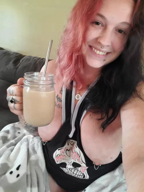 I could use a head between my legs while I enjoy my coffee