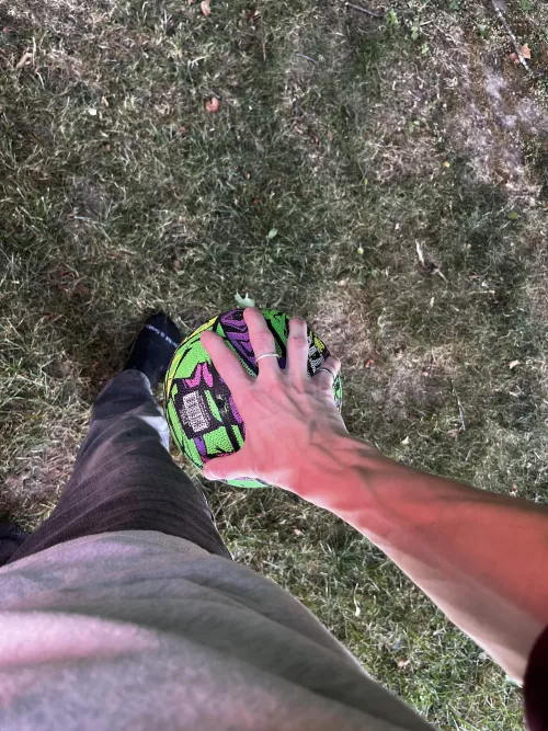 (I’m cheating, it’s a small ball)